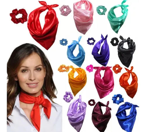 Mayoreo Mascada Pañoleta Satin Ejecutiva Colores A Elegir | Cuotas sin
