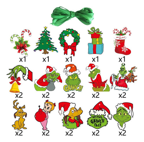 Decoraciones De Fiesta Temáticas De Navidad Grinch*60