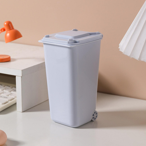 Mini Papelera Cubo De Basura Cubo De Basura Para Mesita Azul