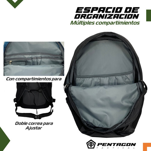Mochila Trekking Outdoor Pentagon 25 Lt Impermeable