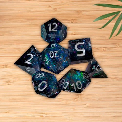 Juego De Dados Poliédricos De Resina De 7 Piezas D4 ~ D20