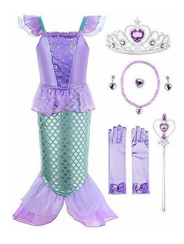 Disfraces Niñas - Ohlover Girls Princess Little Mermaid Disf