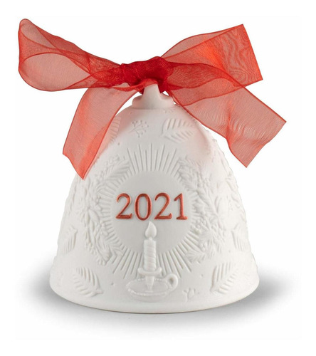 Lladro 2021 - Campana De Navidad (porcelana), Color Rojo