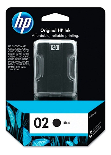 Cartucho Para Impresora Hp 02 Negro Original C8721wl