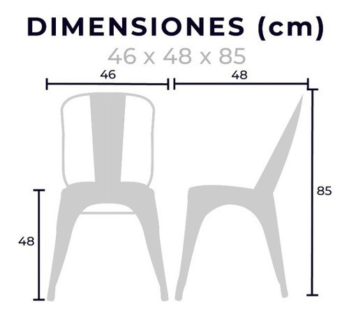 Set De 4 Sillas Comedor Casa Tolix Metal Mundo In