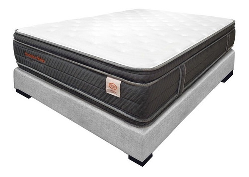 Colchón Firme Semidoble 120 Pedic Super Premium + Base Elite Color Gris