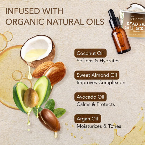 O Naturals Esfoliante Óleo De Coco Sal Do Mar Morto Esfolian