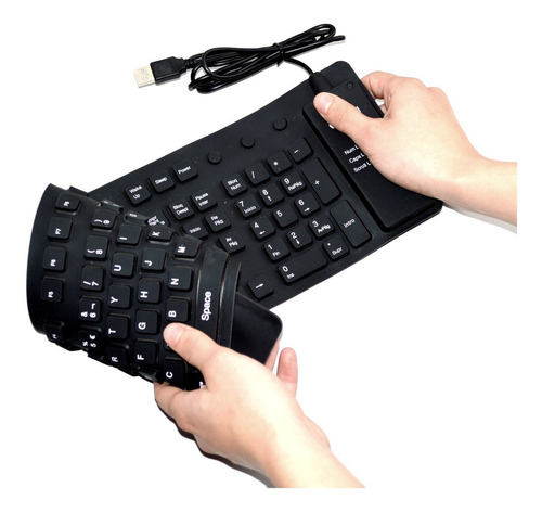 Imagen 7 de 9 de Teclado Flexible Usb Para Pc Impermeable, Anti Polvo Unitec