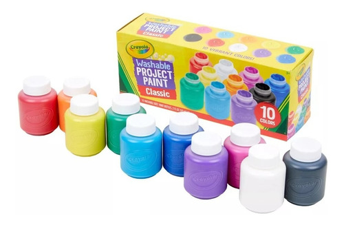 Caja De Pintura Crayola 10 Unidades Lavables