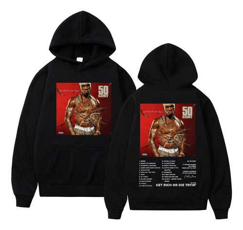 Sudadera Con Capucha Rapper 50 Cent Album Con Estampado A Do