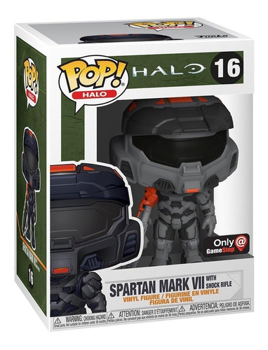 Imagen 1 de 3 de Spartan Mark Vii With Shock Rifle Halo Funko Pop Gamestop Ex