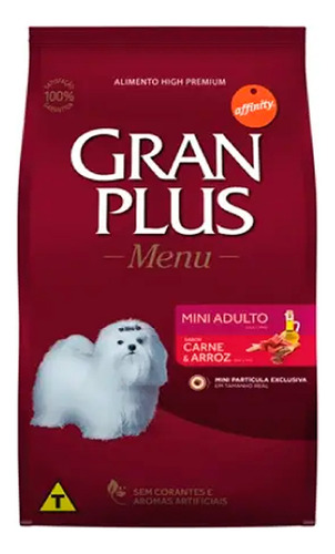 Comida Para Perros Adultos Mini Gran Plus Carne Y Arroz 3kg