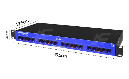 Rack Cftv Power Balun Hd 8000 4k Onix 16 Canais C/ Fonte 5a
