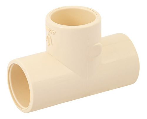 Tee Sencilla De Cpvc 1/2', Foset Color Crema