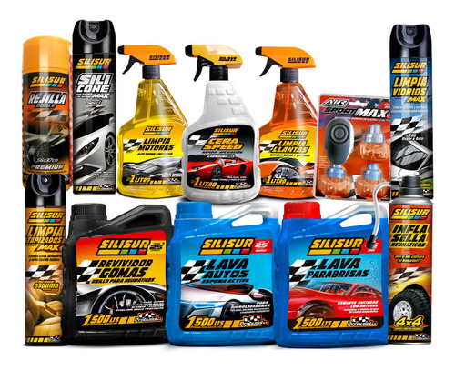 Silisur Superkit Lavado Max 12 Productos Limpieza Autos