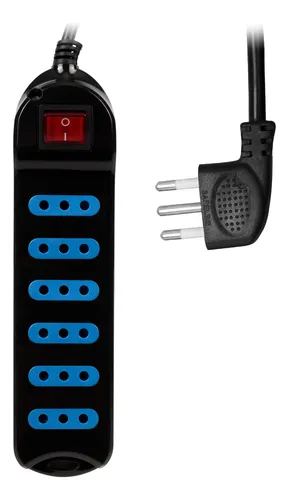 Alargador Eléctrico Switch Xt30 6 Entradas 5m Negro, Philco