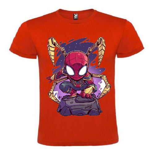 Polera Color Algodón 100% Niños Spiderman Avengers Nuevo