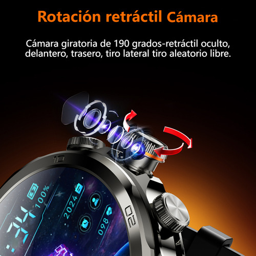 Reloj Inteligente Para Hombre Videollamada Contestar/hacer Llamada Nfc H19 Smart Watch Con Cámara