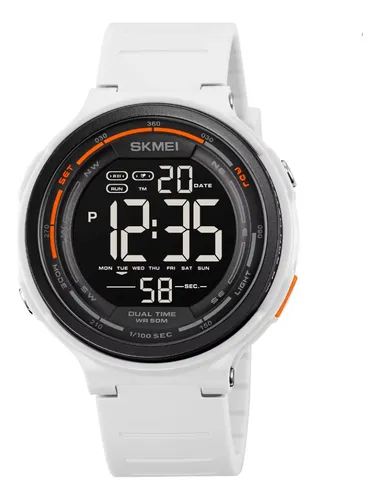 Reloj Pulsera Skmei 1841 Digital 3 Colores Blanco Gris Negro