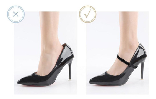 3 Inserciones De Cojines De Talón Para Mujeres Espejo Negro
