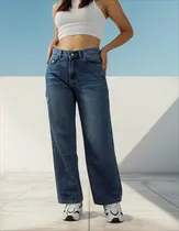 Comprar Pantalon Baggy Jean Azul Marca Jiva Jeans
