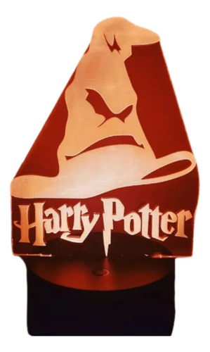 Lámpara Led Ilusión 3d Harry Potter 7 Colores