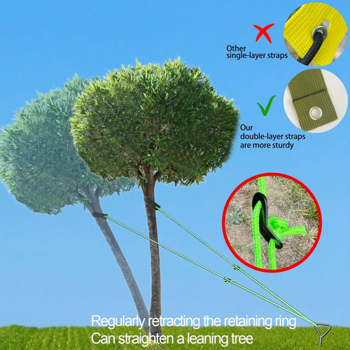 Juego De 37 Estacas De Árbol Resistentes Y Soportes Para Árb