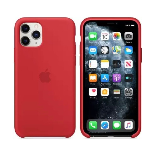 Case Silicona Rojo Para iPhone 11 Pro Freecellshop