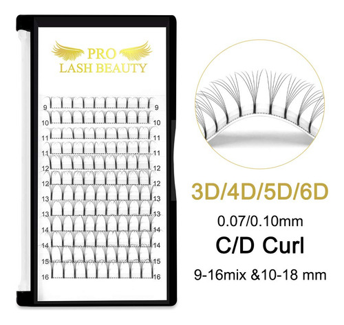 Extensiones De Pestañas Prefabricadas 3d 4d 5d 6d 7d 0.07/0.