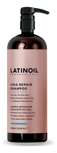 Shampoo Reparador Latinoil Con Aceite De Chía, Omegas 985ml.