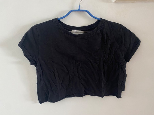 Remera Basica Crop | Forever 21 | Negra | Manga Corta