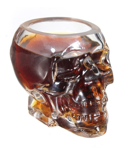 Paquete De 4 Shot Tequilero De Calavera De Cristal De 90 Ml