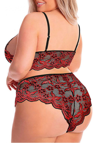 Sujetador Cómodo Inalámbrico De Encaje Sexy De Talla Grande