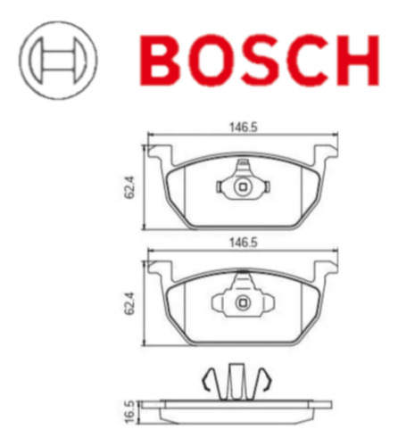 Pastilha Freio Dianteiro Polo 200 Tsi Virtus 200 Tsi Bosch