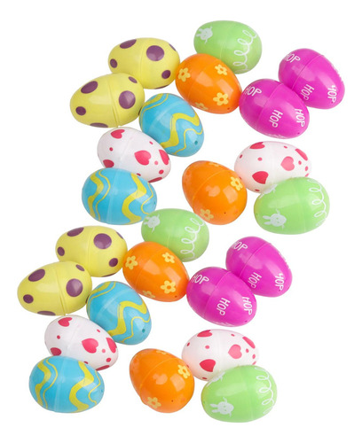 24x Huevos De Pascua Impresos Rellenos De Cestas De Pascua