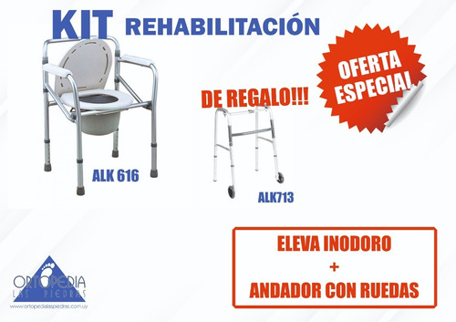 Kit De Rehabilitación Eleva Inodoro Y Andador De Regalo!!! 