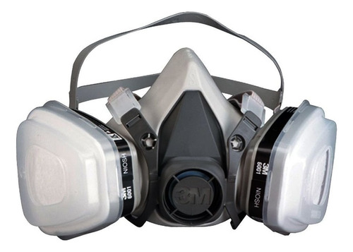 Mascara Respirador 3m Mod:6200 Vapor Organico Completa Cor Cinza Liso