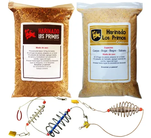 comprar Combo X 2 Kg Harinado Los Primos +3 Líneas Feeder Carpa Boga