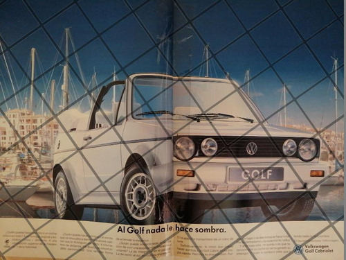 Afiche Retro  Autos Volkswagen Golf 1991 -1024