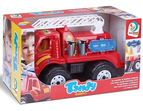 Caminhão De Bombeiros Carrinho Tandy Papa-fogo Cardoso Toys