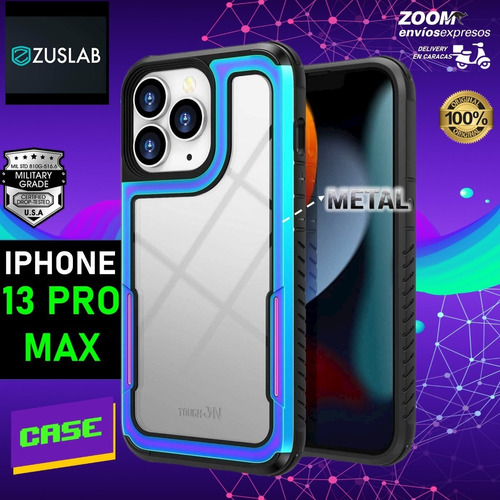 Forro Zuslab Borde Metal Antigolpe iPhone 13 Pro Max 