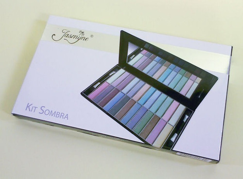 Imagem 4 de 4 de Maquiagem Paleta Sombras Jasmyne V030-2 Espelho+24 Cores Nov