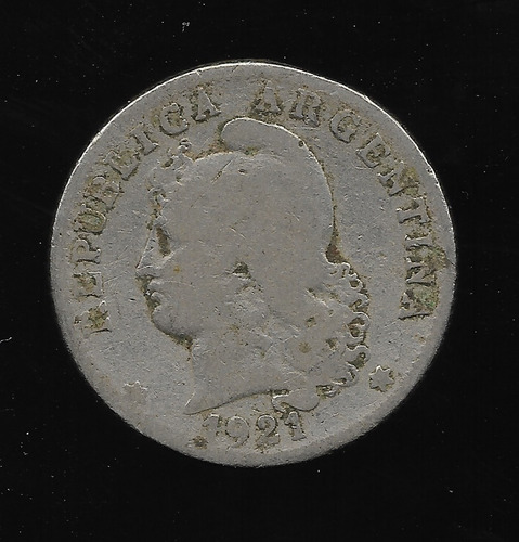 Ltc654. Moneda Nacional De 20 Centavos De 1921.