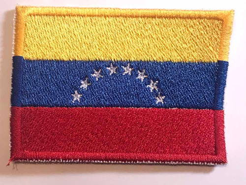Imagen 3 de 3 de Parche Bandera Venezuela Bordado 100%