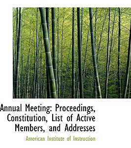Libro Annual Meeting: Proceedings, Constitution, List Of ...