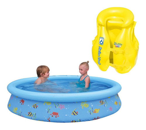 Piscina Inflável Infantil 1000l + Colete Inflável - Bel Fix