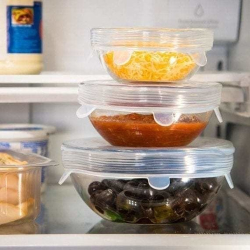 Tapas De Silicona X6 Reutilizables Moderno Cocina Bowls Tv