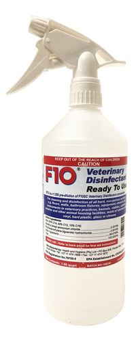 Desinfectante Veterinario F10 De 1litro (listo Para Usar)