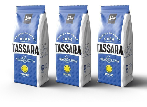 Harina De Trigo 0000 Pack 3 X 1 Kg. Tassara