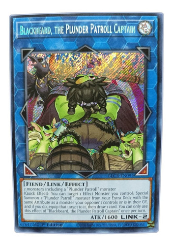 Yugi-oh! Blackbeard The Plunder Patroll Captain Blcr-en094 S